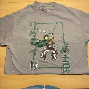Anime T shirt Attack on Titan Levi Ackerman